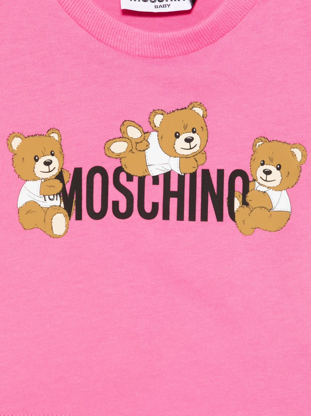 Moschino Kids T-shirt met teddybeerprint Roze