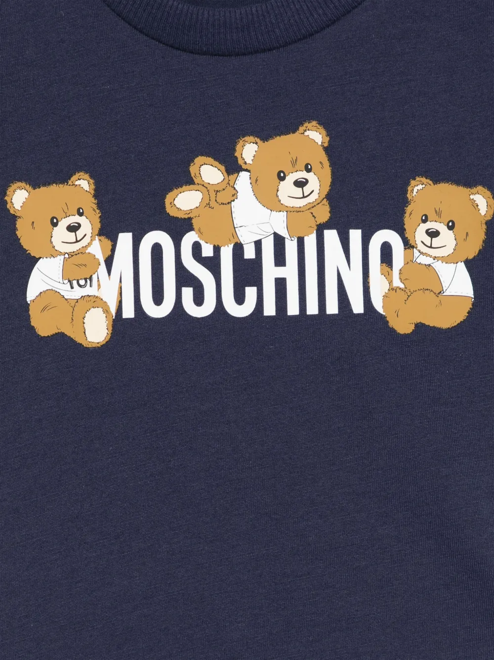 Moschino Kids T-shirt met teddybeerprint Blauw