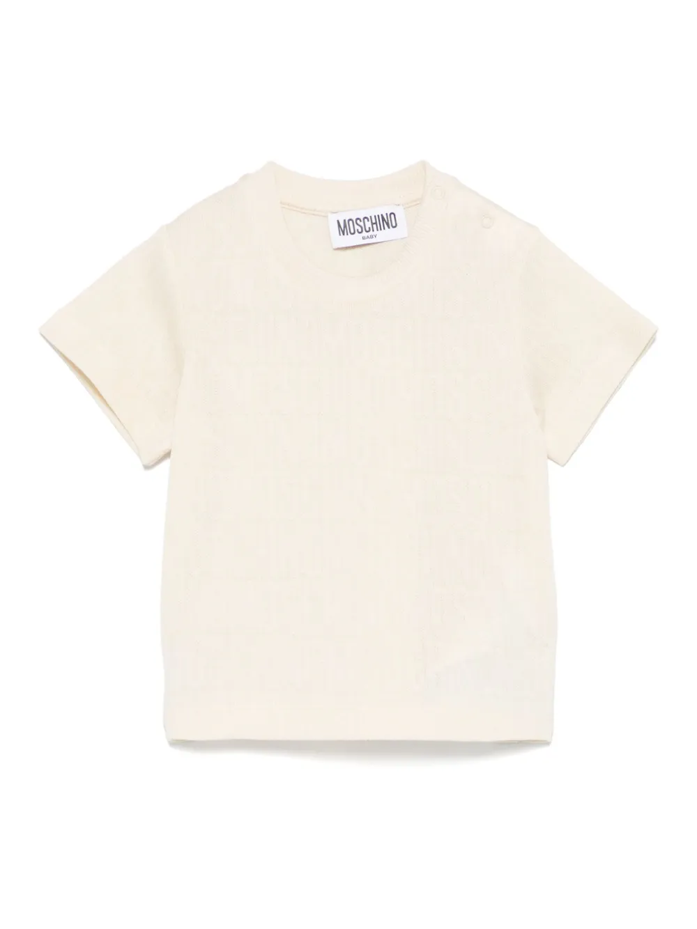 Moschino Kids ジャカード Tシャツ - ニュートラル Moschino Kids ジャカード Tシャツ - ニュートラル