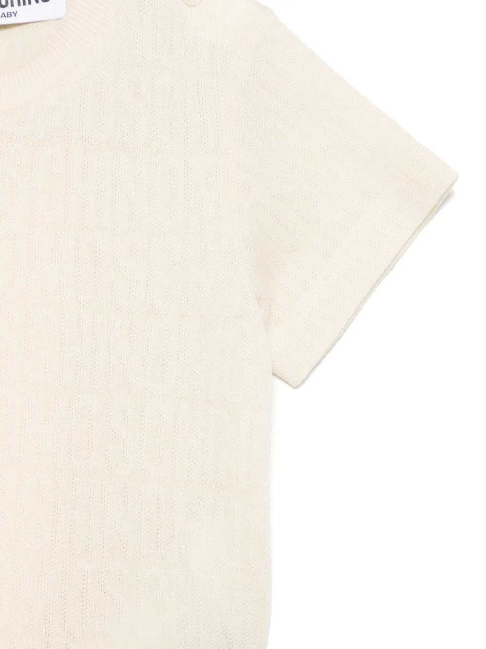 Moschino Kids T-shirt met jacquard Beige