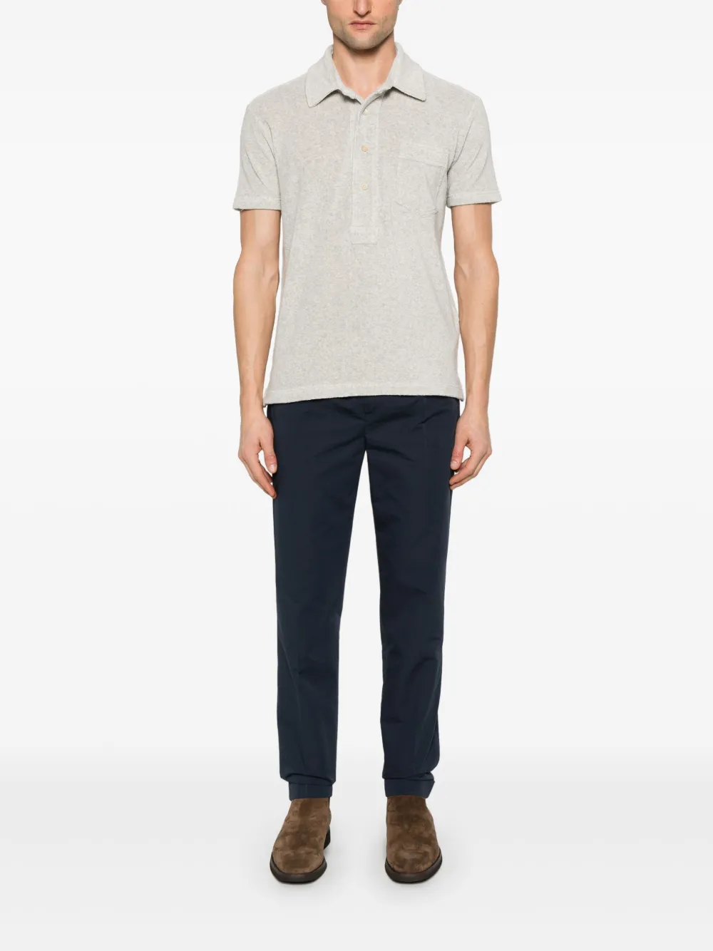 TOM FORD Poloshirt van badstof - Grijs