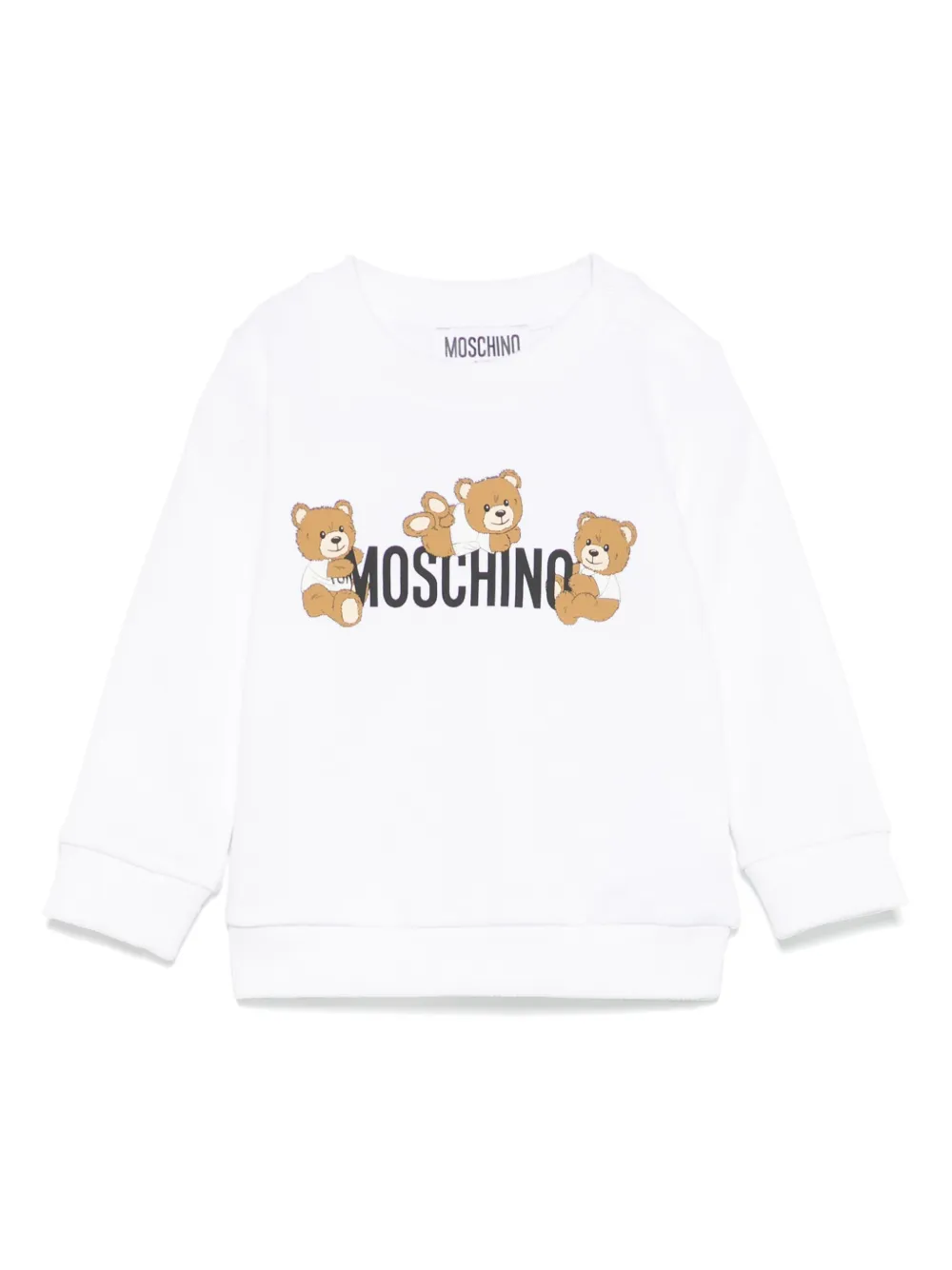 Moschino Kids Sweater met teddybeerprint Wit