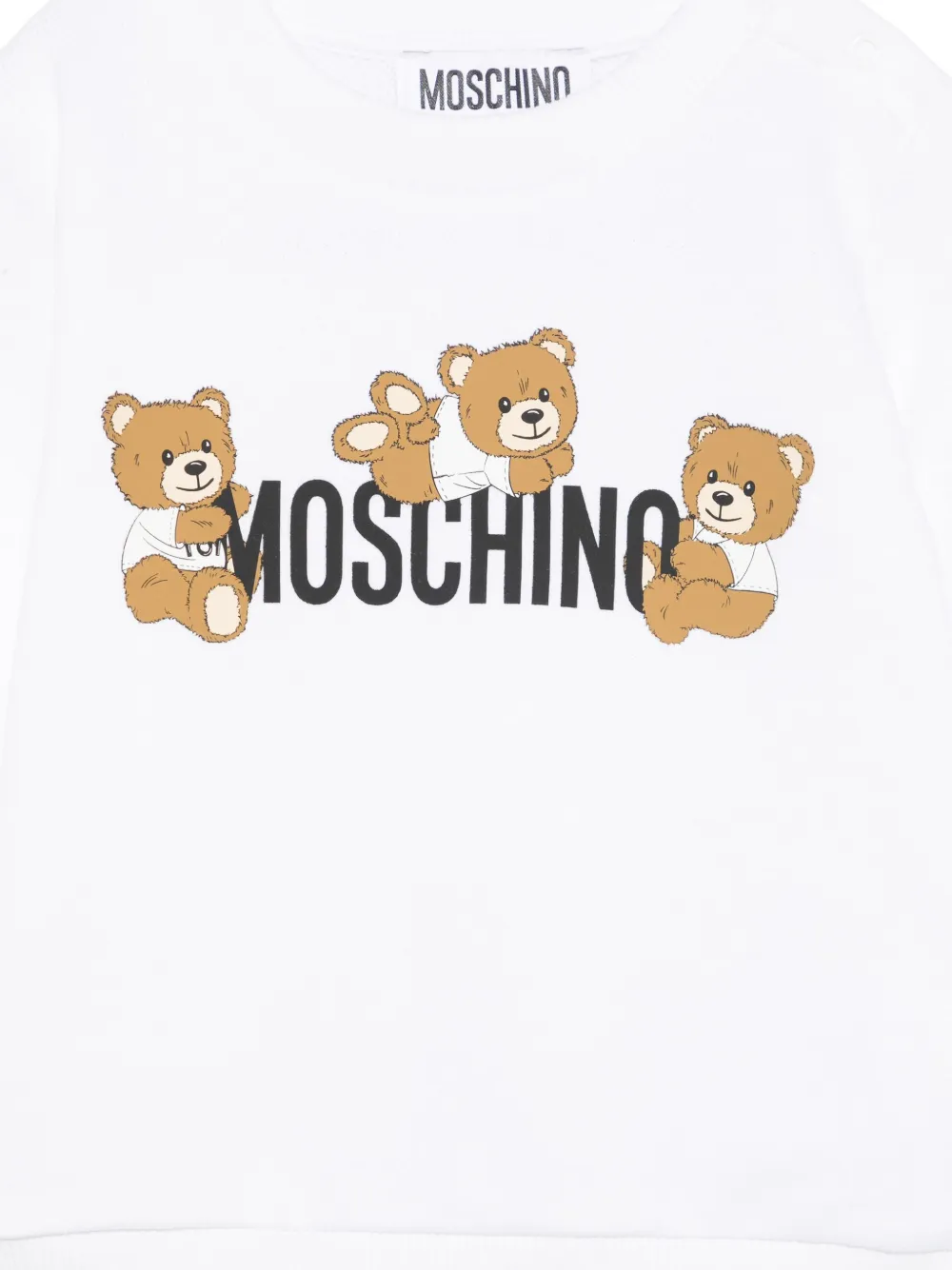Moschino Kids Sweater met teddybeerprint Wit