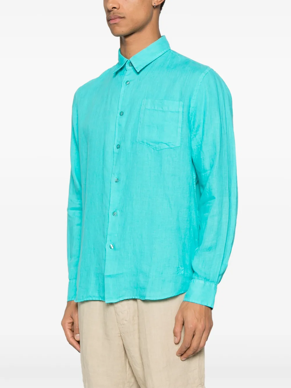 Vilebrequin Caroubis overhemd Blauw