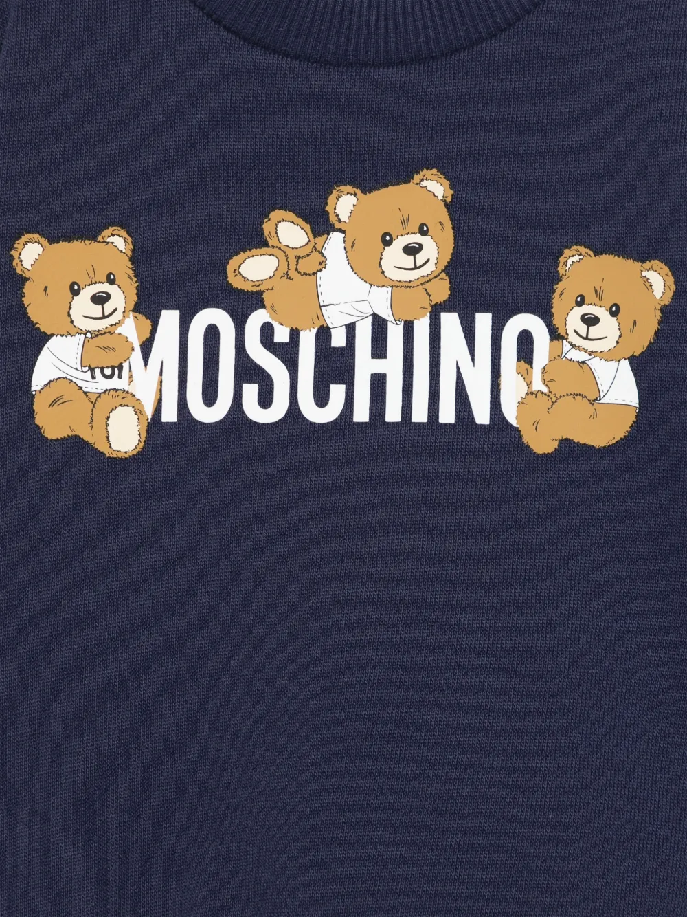 Moschino Kids Sweater met teddybeerprint Blauw