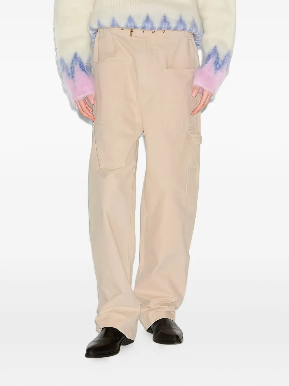 Isabel Marant Tobias Belted Pocket Trousers In Neutral