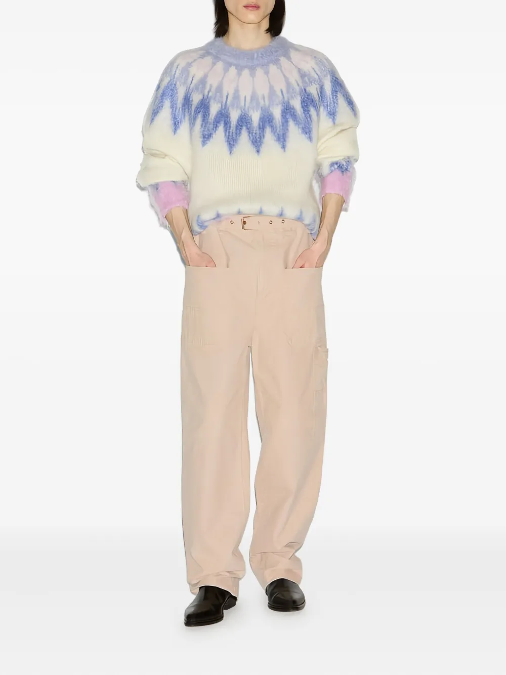 Isabel Marant Tobias Belted Pocket Trousers In Neutral