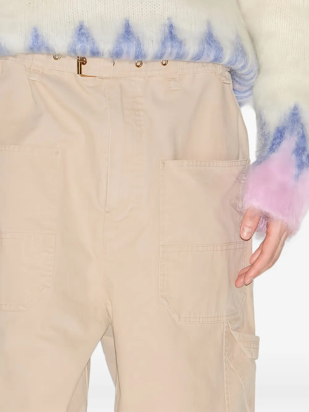 Isabel Marant Tobias Belted Pocket Trousers In Neutral