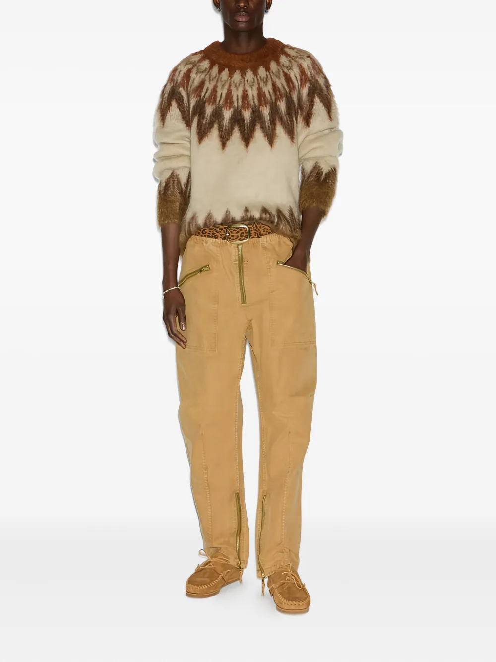 MARANT Tils elasticated-waistband trousers - Bruin