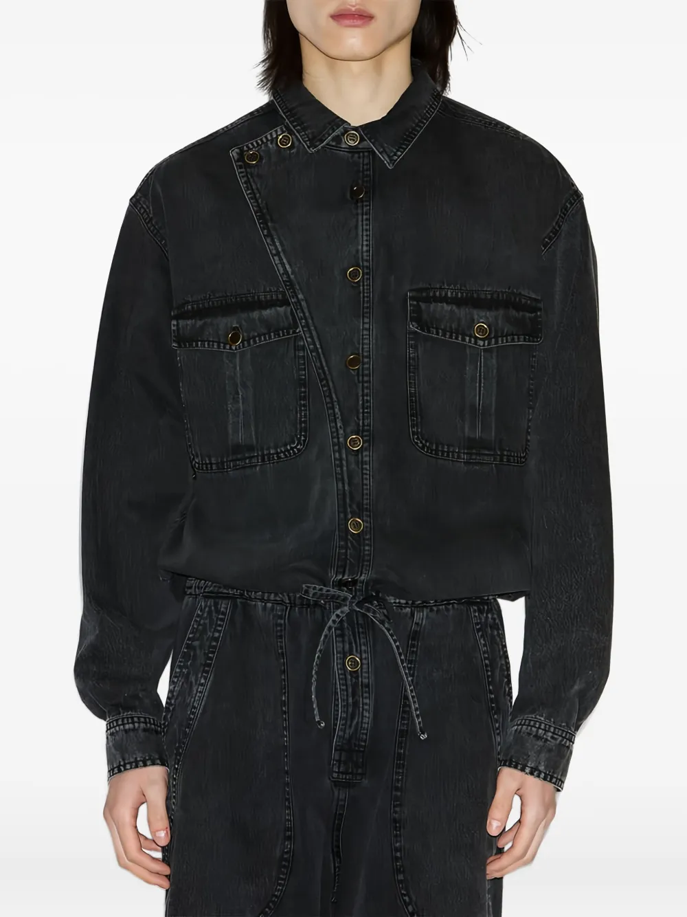 MARANT Chelby denim jumpsuit Zwart