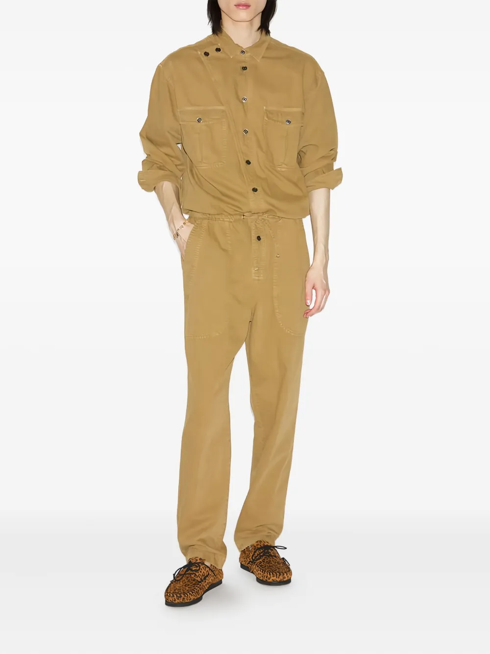 Isabel Marant Buttoned-chelby Jumpsuit In Multi