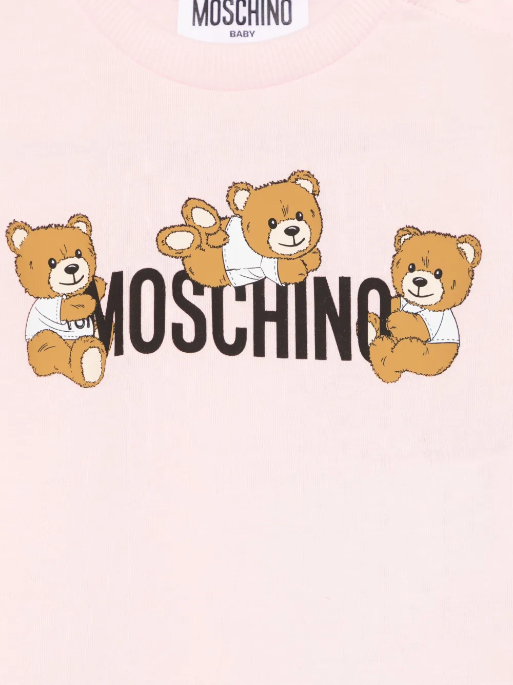 Moschino Kids T-shirt met teddybeerprint Roze