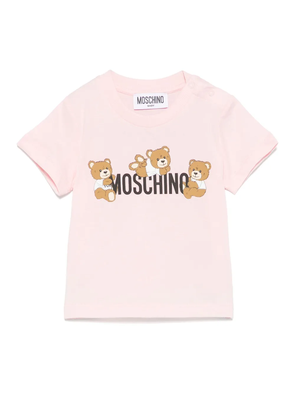Moschino Kids T-shirt met teddybeerprint Roze