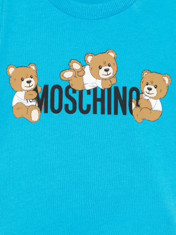 キッズ用トップス MOSCHINO KID TEEN 'Teddy' shirt Blue Moschino Kids Teddy bear-print T-shirt | Blue | FARFETCH