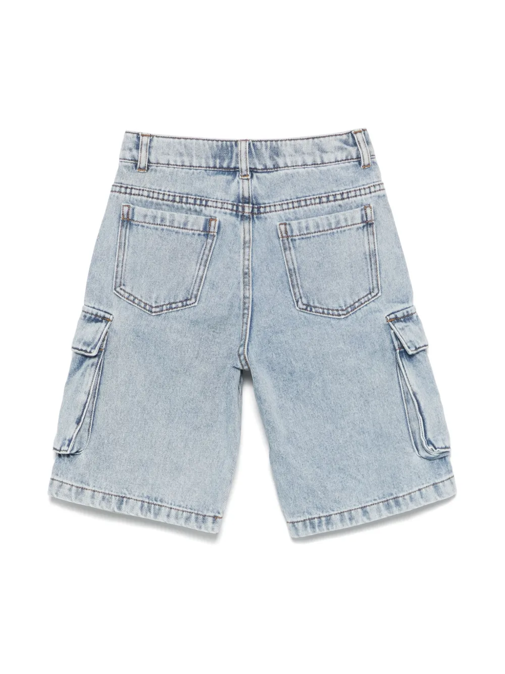 Moschino Kids Cargo shorts met teddybeerpatroon - Blauw