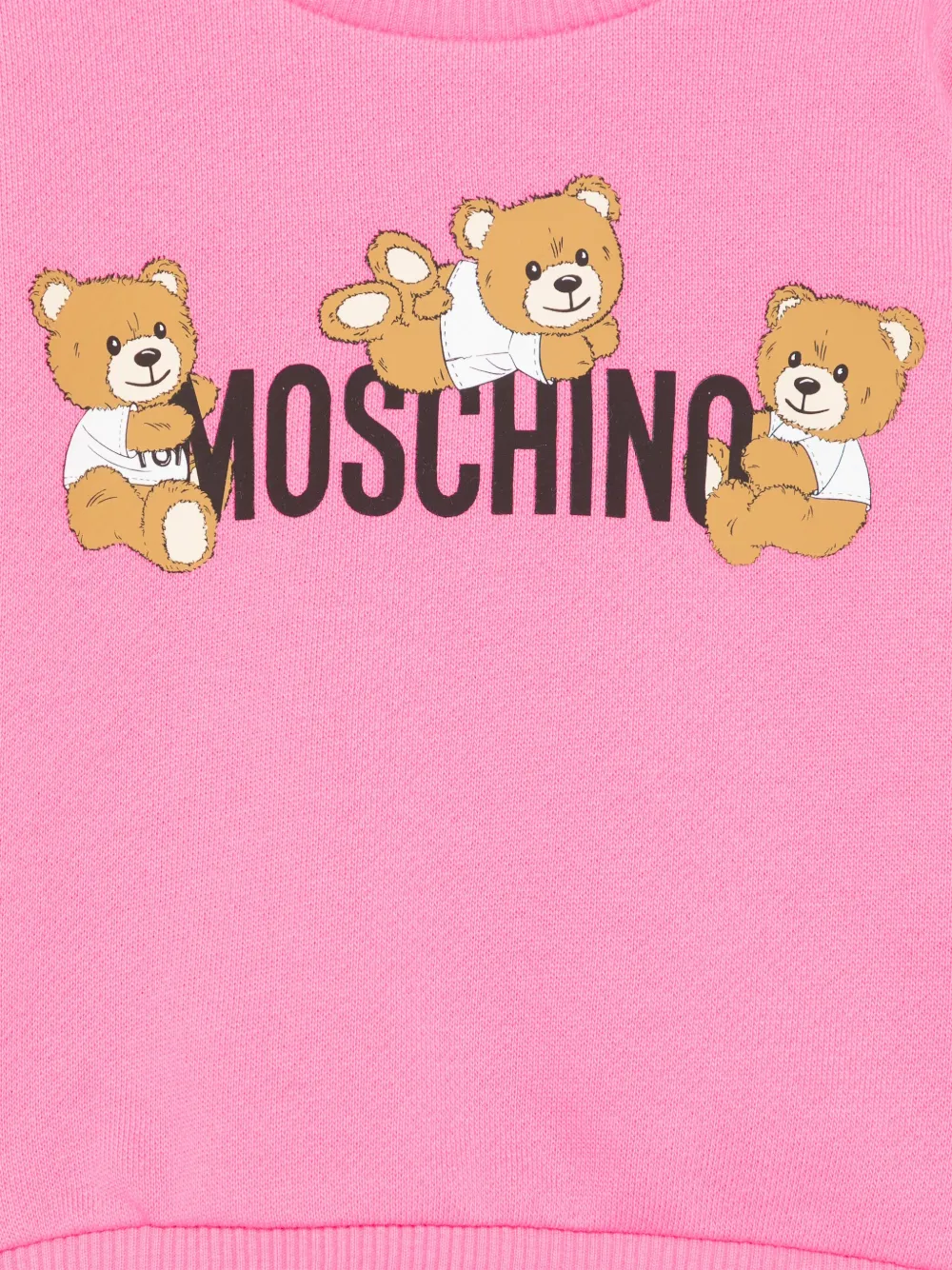 Moschino Kids Sweater met teddybeerprint Roze