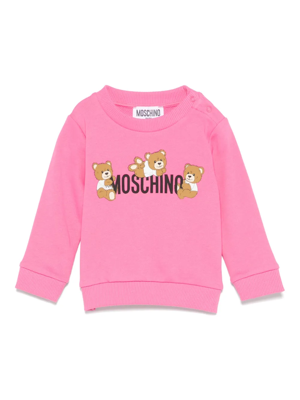 Moschino Kids Sweater met teddybeerprint Roze