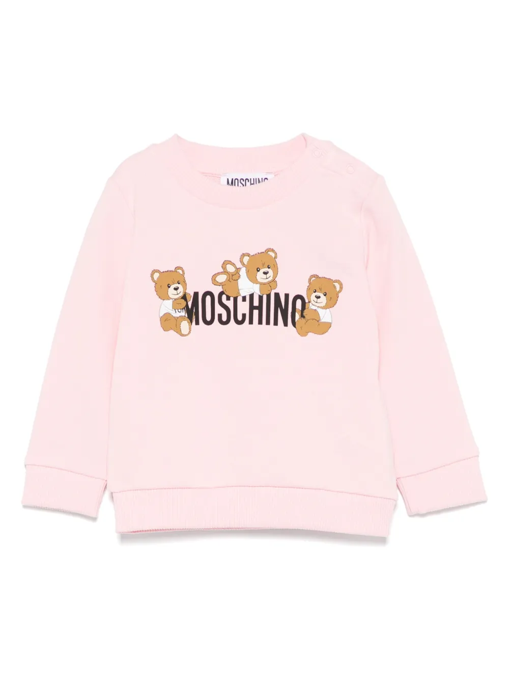 Moschino Kids Sweater met teddybeerprint Roze