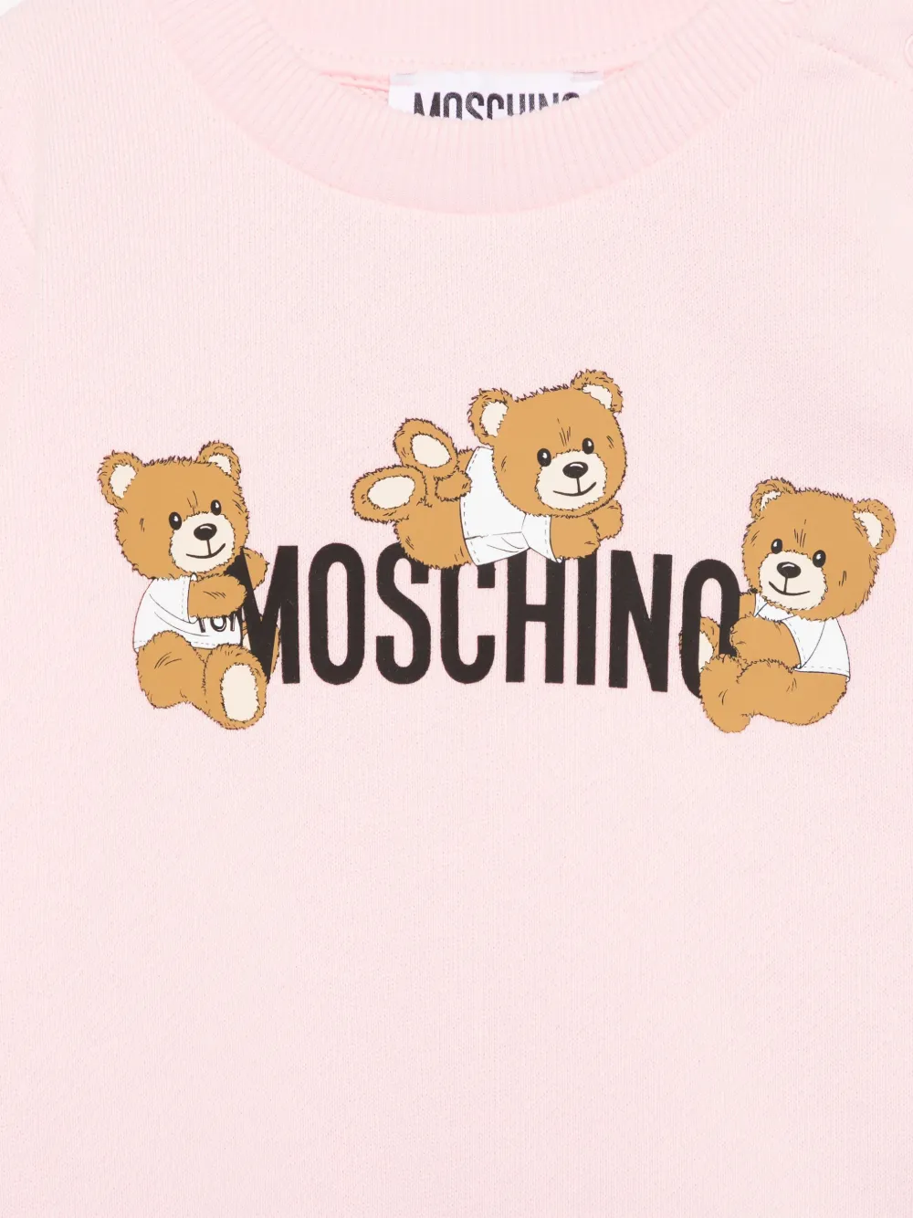 Moschino Kids Sweater met teddybeerprint Roze