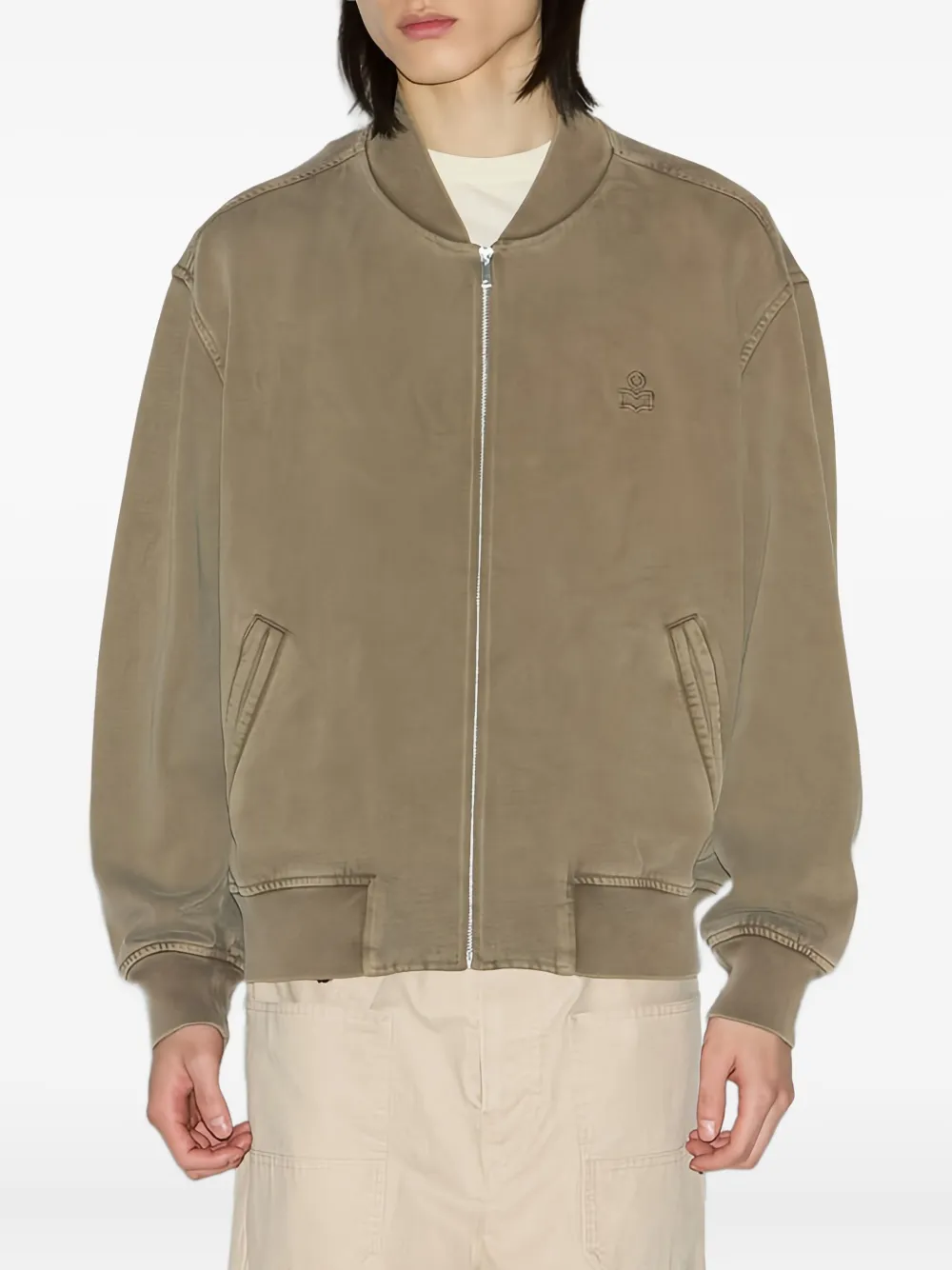 Isabel Marant Marty Bomber Jacket In Neutral
