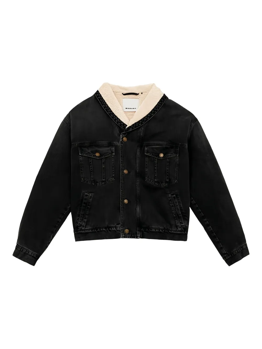 MARANT shearling collar buttoned Jackson jacket | Black | Image 1