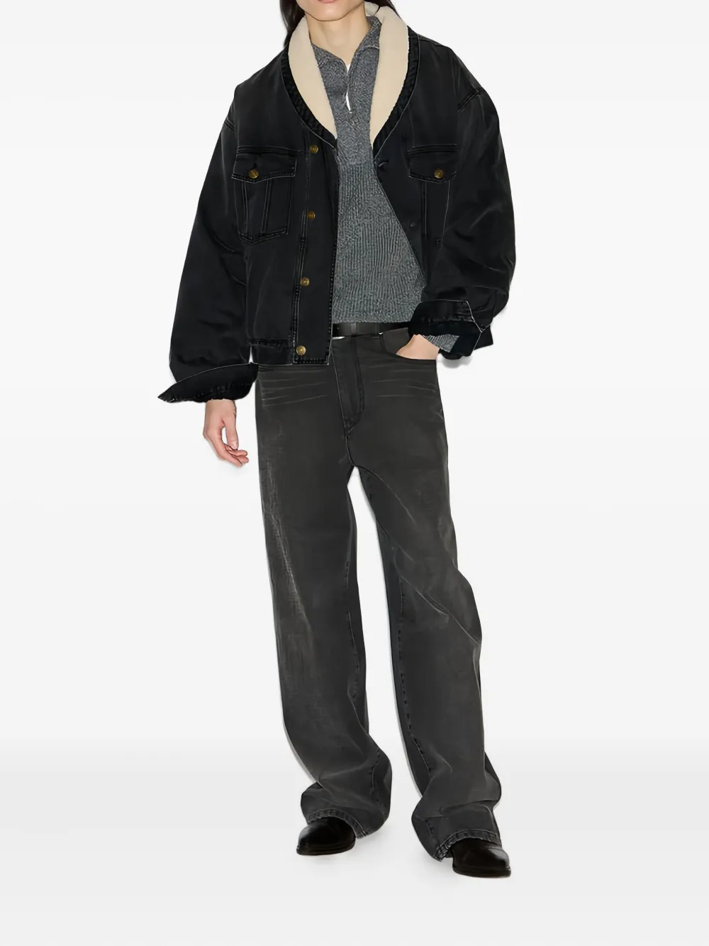 MARANT shearling collar buttoned Jackson jacket | Shirt Jackets | Image 2