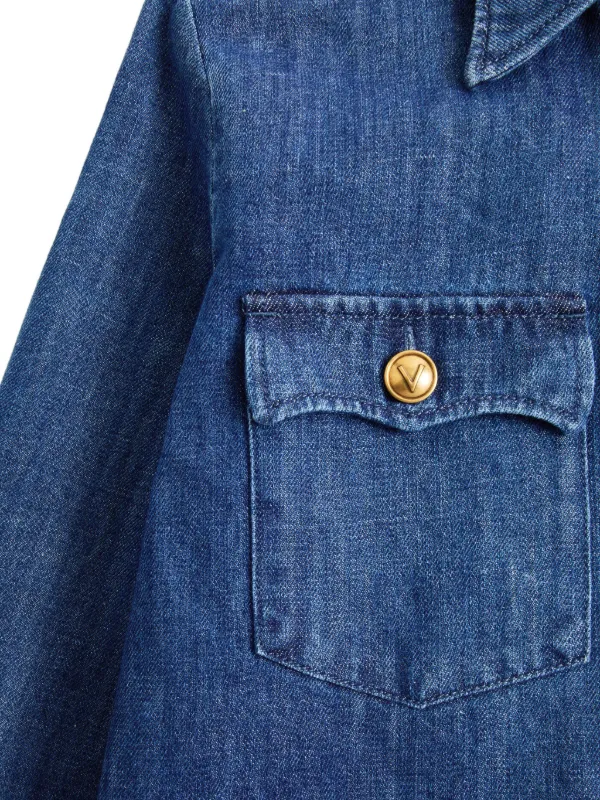 Valentino Garavani long-sleeve Denim Shirt | Blue | FARFETCH