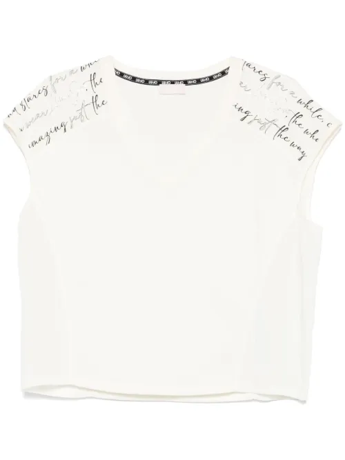 LIU JO blouse à col v - Blanc - LIU JO - Modalova