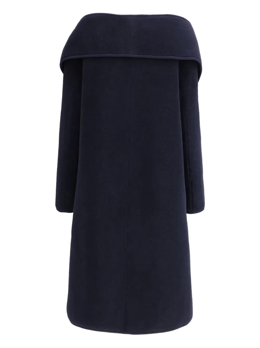 Loro Piana asymmetric-collar coat - Blauw