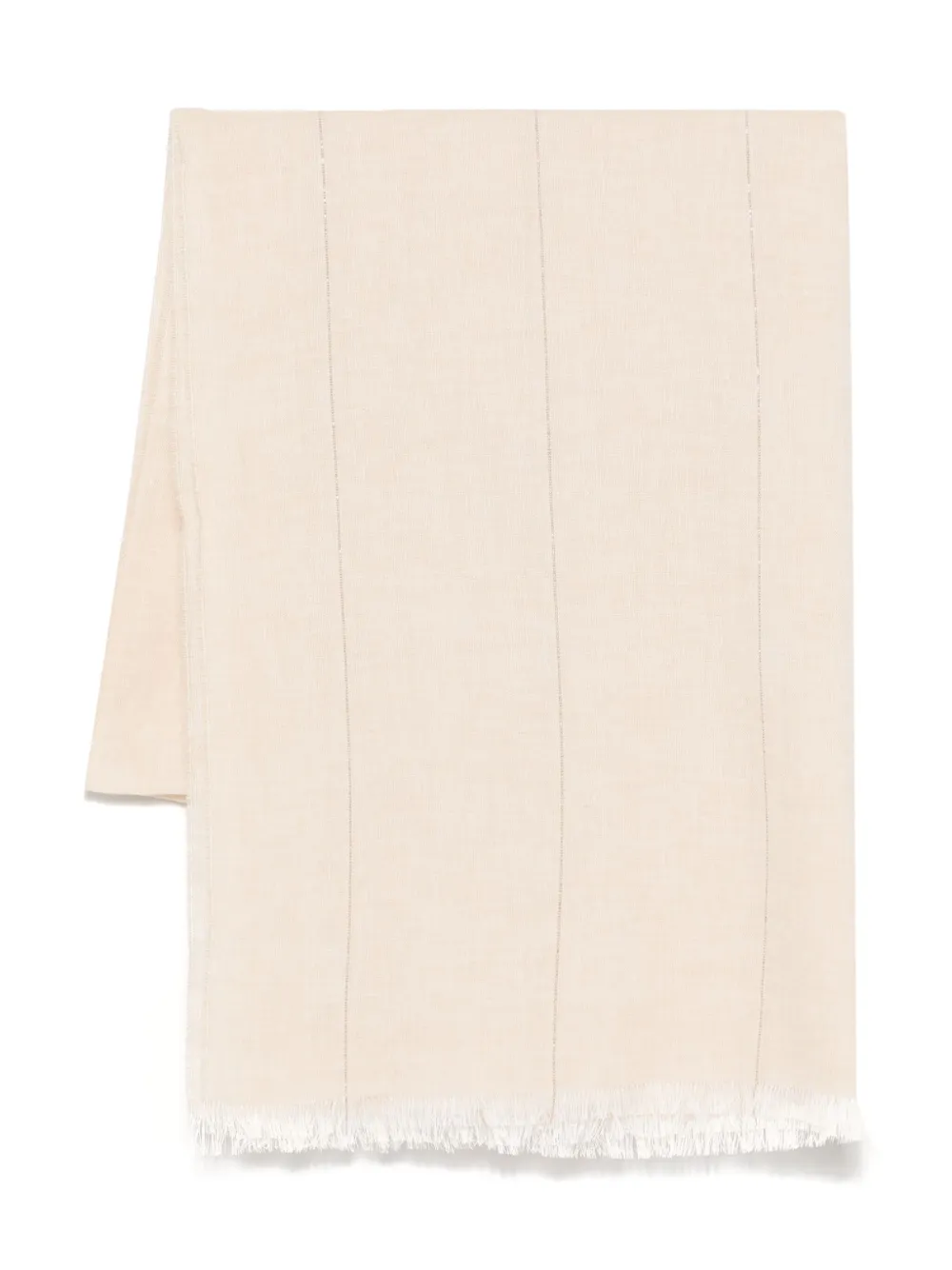 Peserico Light Beige Linen Blended Scarf In Neutrals