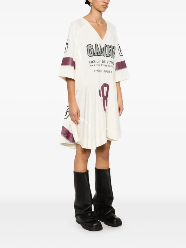 GANNI Future Mesh Mini Dress | Neutrals | FARFETCH CA