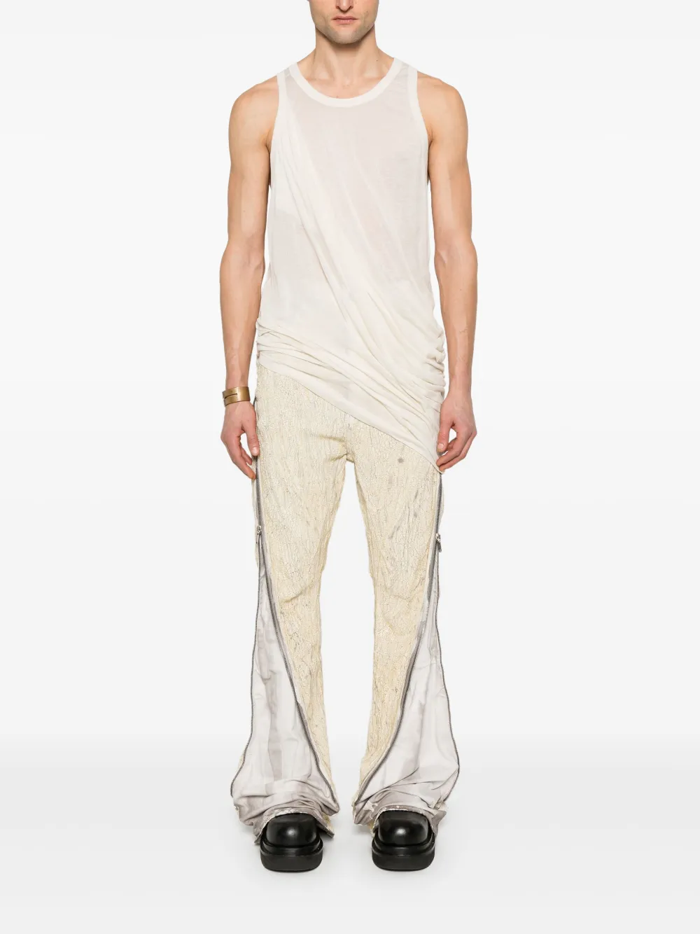 Rick Owens Broek met Bolan Bandana print - Geel