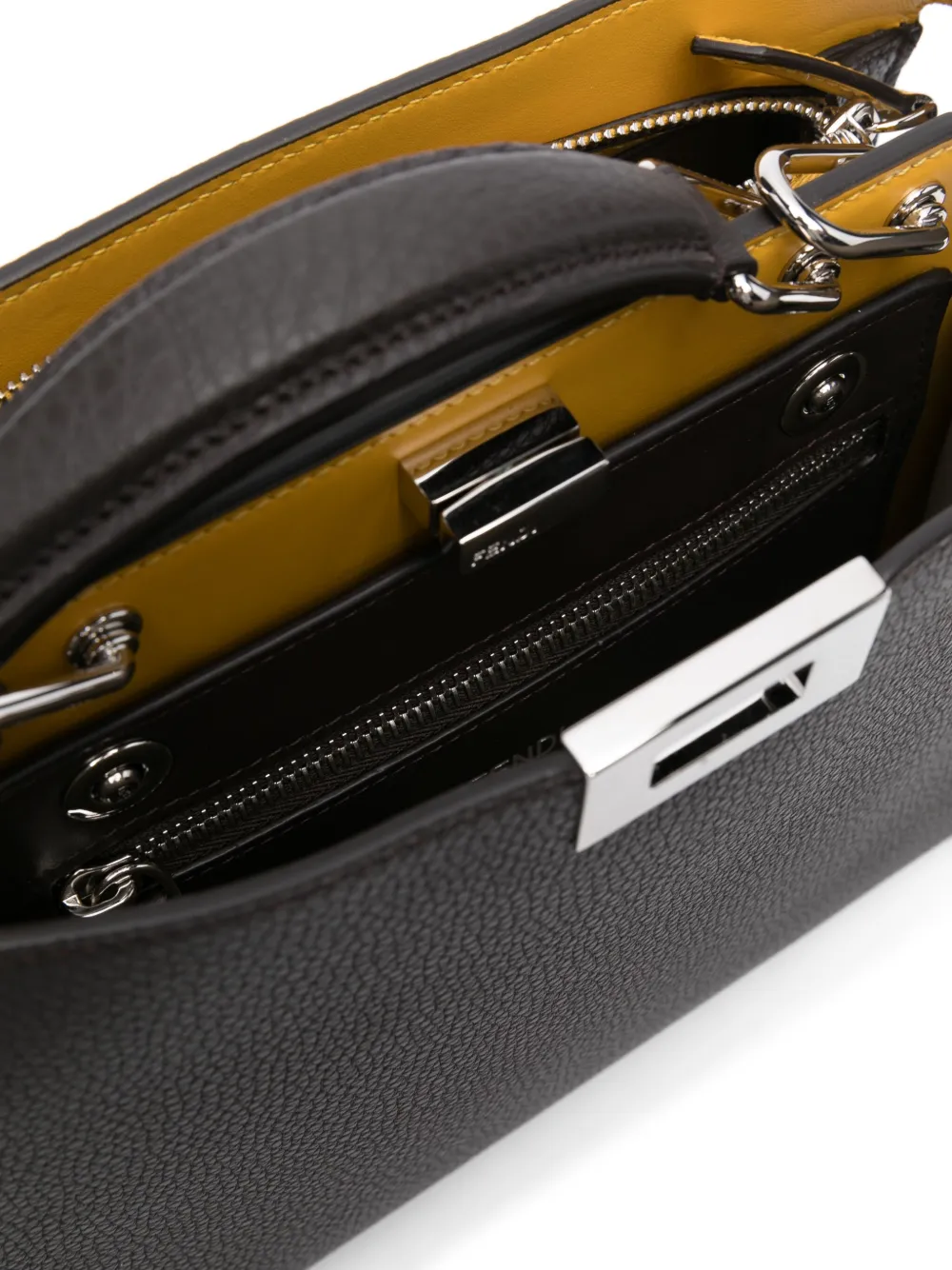 FENDI Peekaboo I See u kleine shopper Bruin