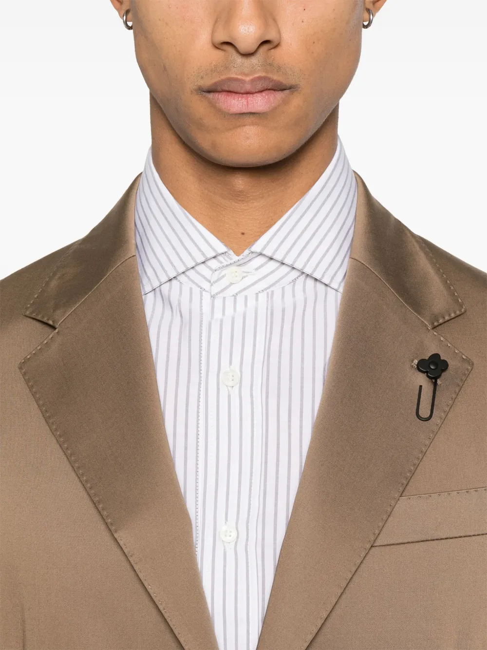 Lardini Blazer met enkele rij knopen Bruin