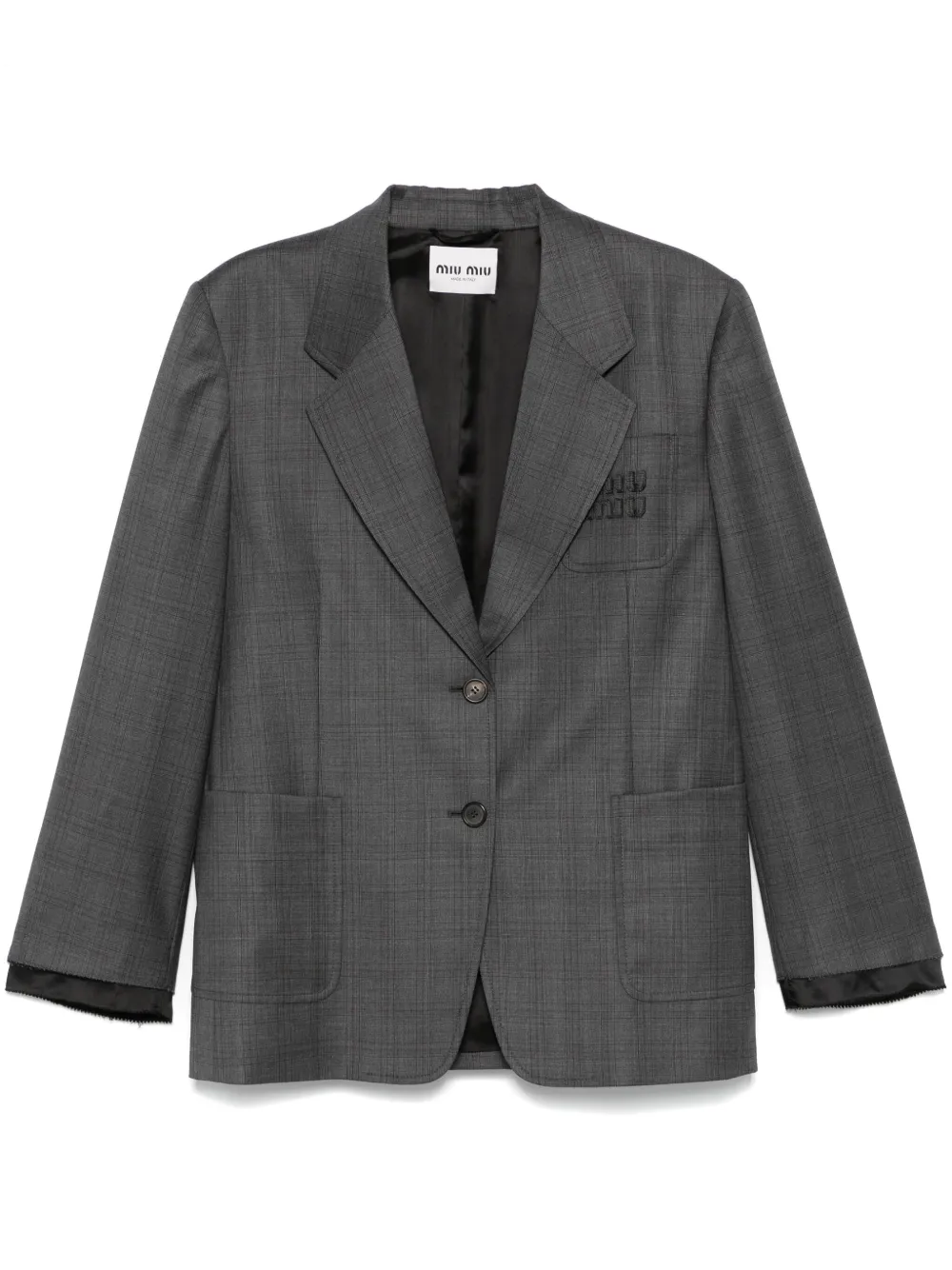 Miu Miu Blazer Principe di Galles - Grigio