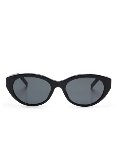 Lunettes de soleil à monture ovale - Saint Laurent Eyewear - Modalova