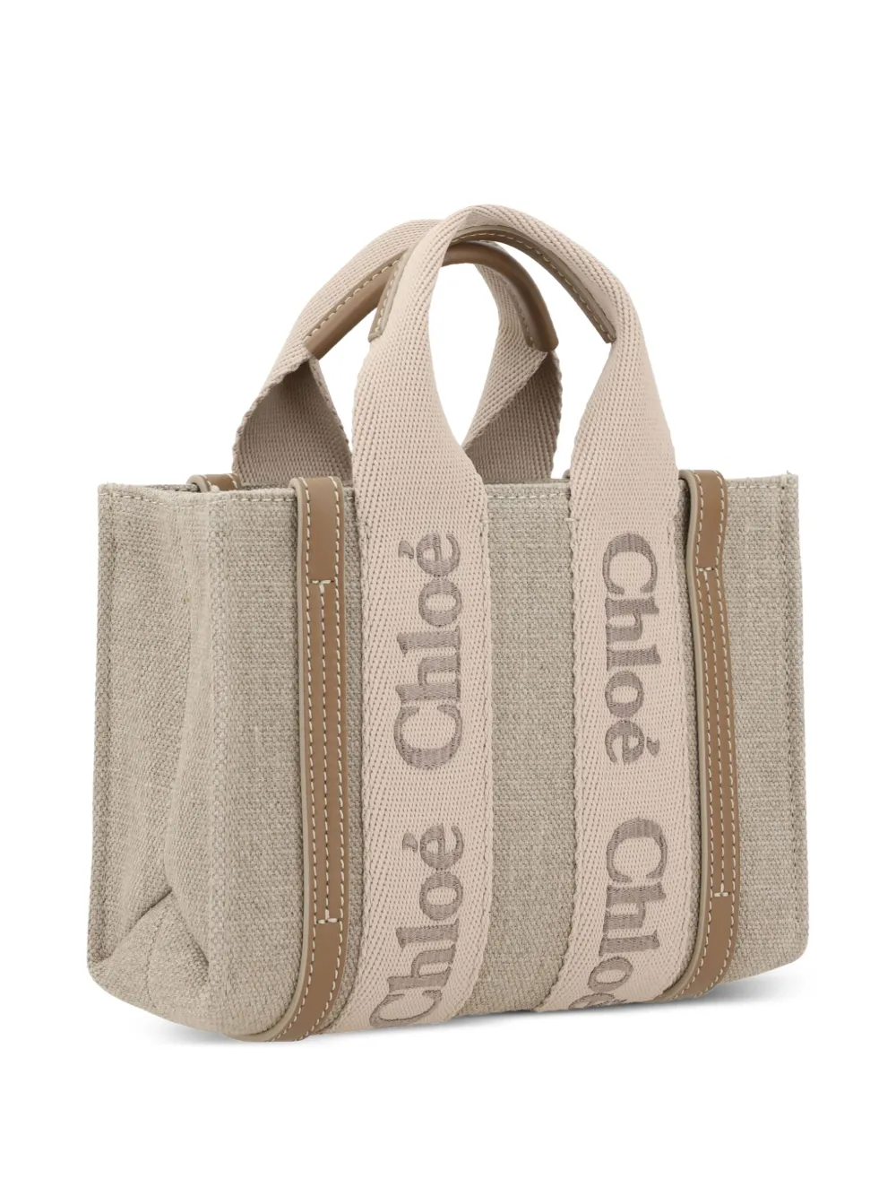 Chloé Woody Tote Bag In Neutrals