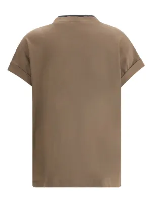 Tシャツ・カットソー BRUNELLO CUCINELLI Woman T-Shirt Beige MPTC8BJ310 C8539 Brunello Cucinelli T-shirts for Women – Farfetch