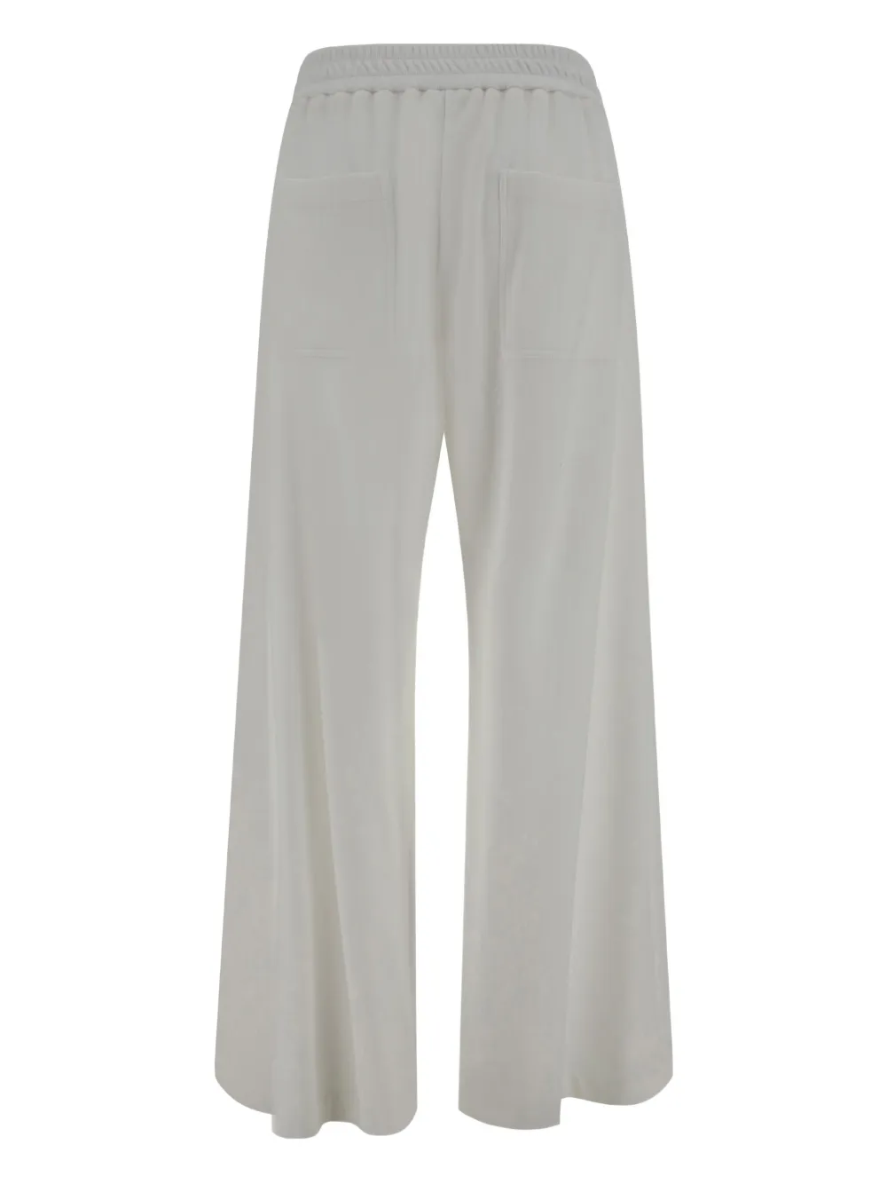 Brunello Cucinelli elasticated-waist palazzo trousers - Wit