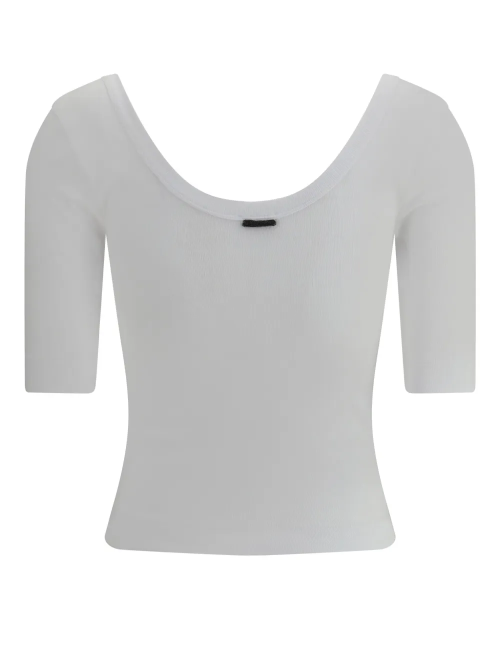 Brunello Cucinelli scoop-neck top - Wit