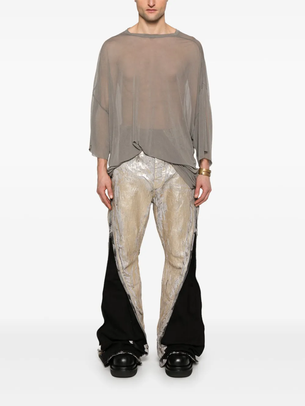 Rick Owens Broek met Bolan Bandana print - Goud