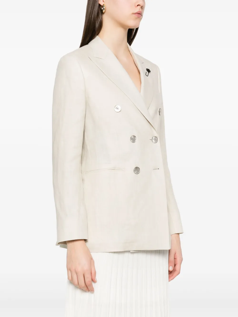 Lardini Blazer met dubbele rij knopen Beige