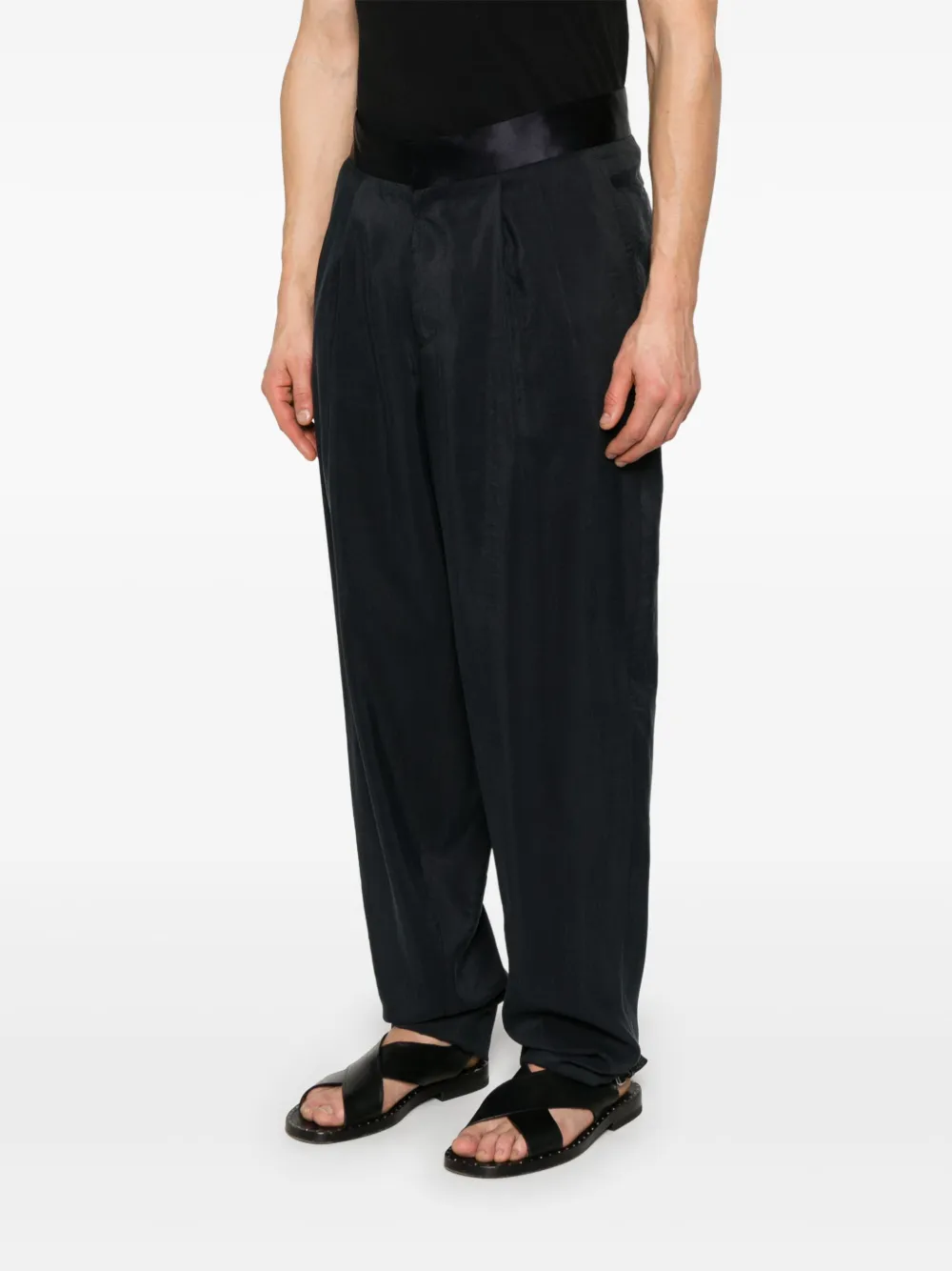 Giorgio Armani Broek met toelopende pijpen Blauw