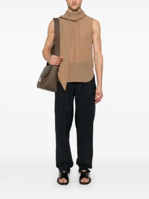 GIORGIO ARMANI 　メンズ テーパード調パンツ SIZE46 Giorgio Armani テクスチャード テーパードパンツ | ブルー | FARFETCH JP