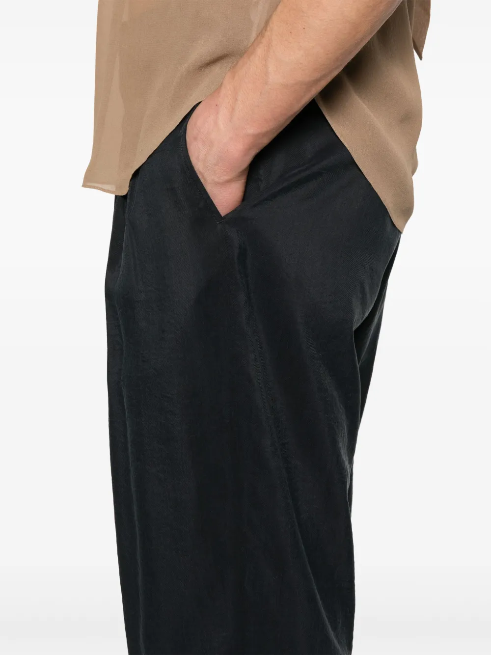 Giorgio Armani Broek met toelopende pijpen Blauw