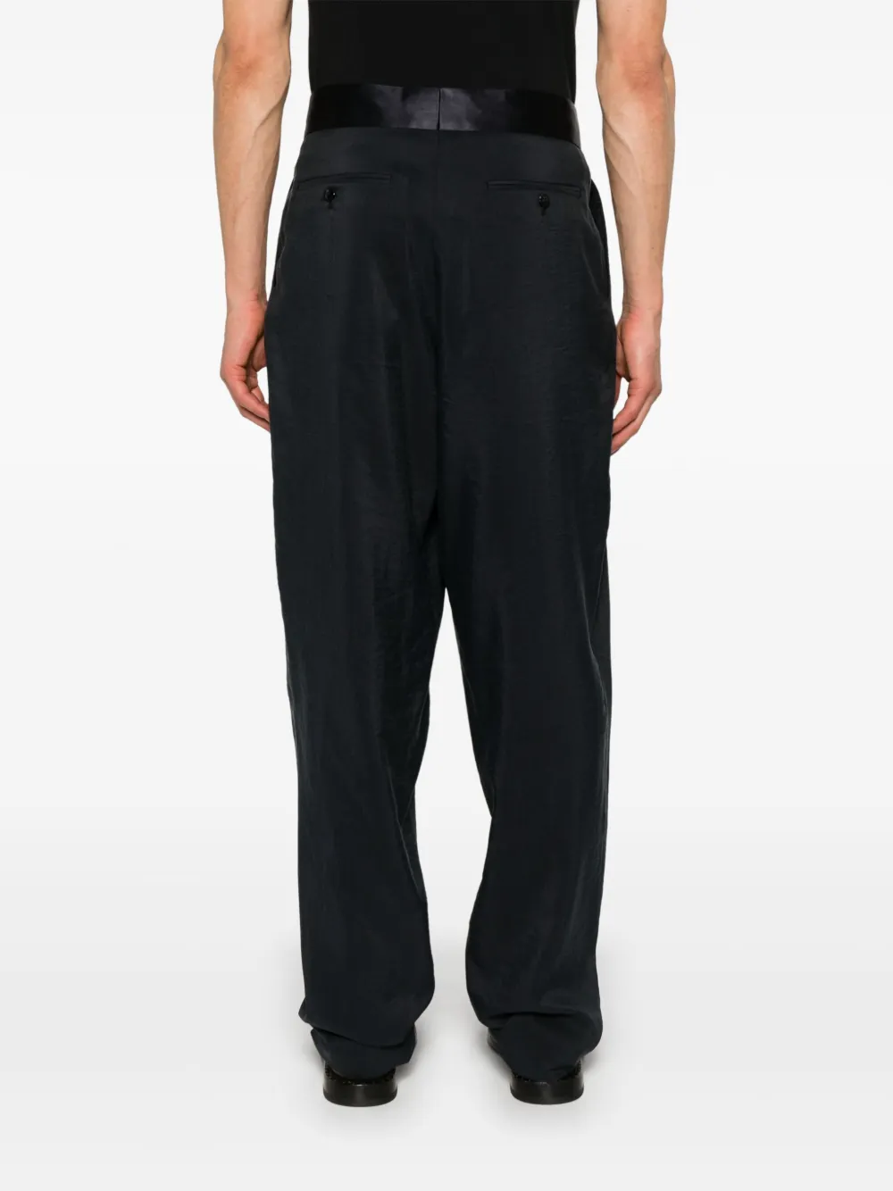 Giorgio Armani Broek met toelopende pijpen Blauw