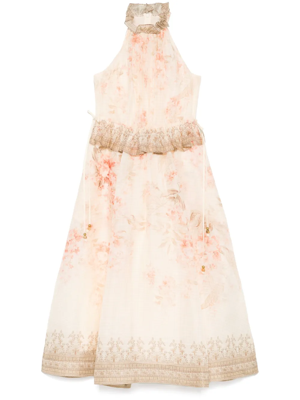 ZIMMERMANN Illuminate Halter midi-jurk Roze