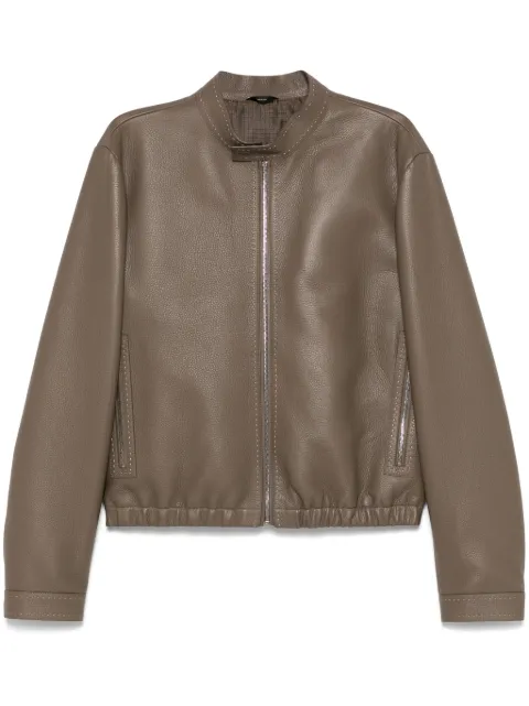 FENDI pebbled-leather jacket