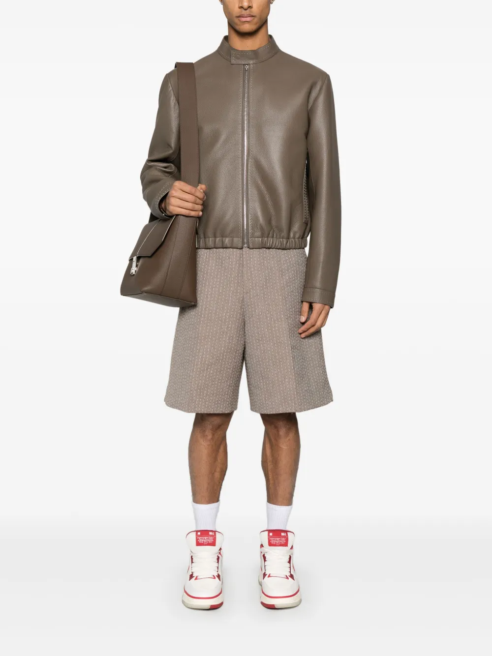 FENDI pebbled-leather jacket | Leather Jackets | Image 2