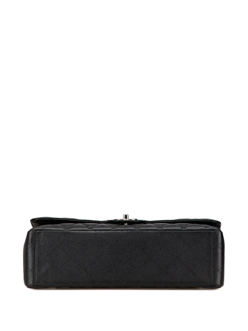 Pre-owned Chanel 2013-2014 Maxi Classic Caviar Double Flap Shoulder Bag In Black
